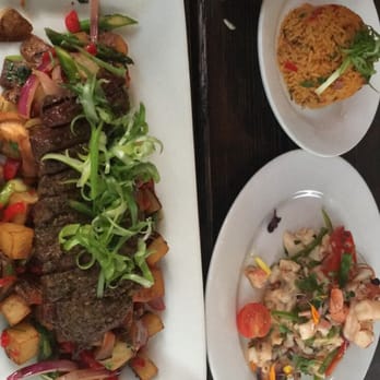 La Cambija - Churrasco, ceviche and arros mamposteado (rice with plantains, and bacon) - Seafood Near Me - Rincon, Puerto Rico