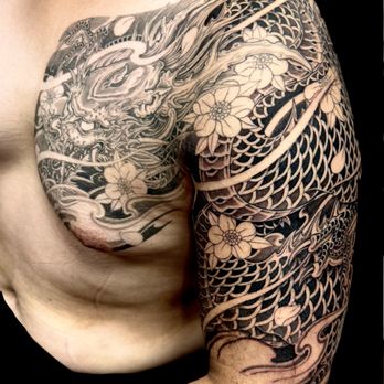 Jimmylai Tattoos - Dragon halfsleeve - Tattoo Near Me - Plano, Texas Jimmylai Tattoos - Dragon halfsleeve - Tattoo Near Me - Plano, Texas