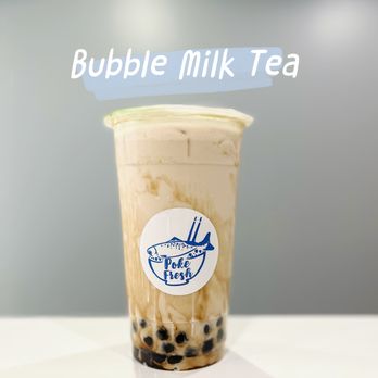 Poke Fresh - Black tea with non-dairy cream and topped with bubble - Bubble Tea Near Me - State College, Pennsylvania