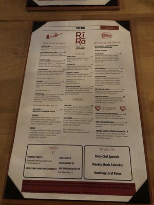 Menu photo 4 Rí Rá Burlington, VT Menu photo 4 Rí Rá Burlington, VT
