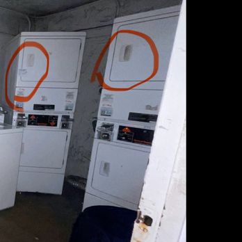 Commercial Laundries - Two damaged dryers - Laundromat Near Me - Doral, Florida