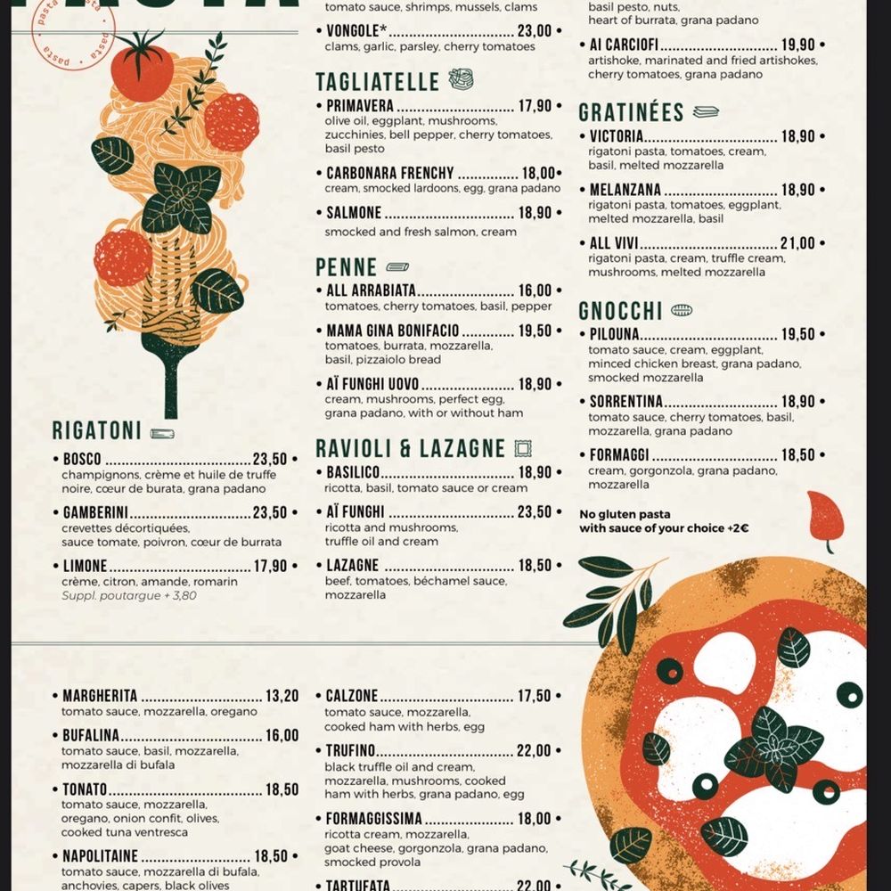 English menu English menu