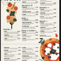 Ozio - English menu
