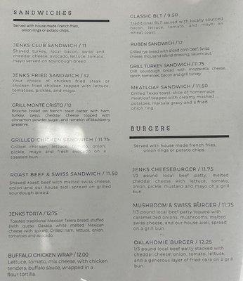 Menu photo 3 Jenks Restaurant Jenks, OK