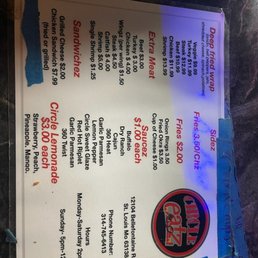 a menu for a restaurant a menu for a restaurant