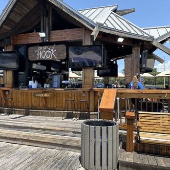 Off The Hook Bar & Grill - View of the restaurant from the pier seating. - Burgers Near Me - Panama City Beach, Florida