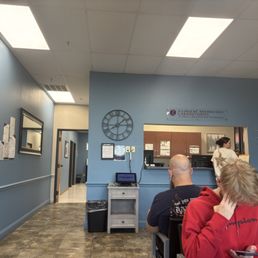Check-in & waiting area. Check-in & waiting area.