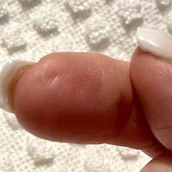 Bebe Nail Spa - Clumps of hard product under nails - Nail Salons Near Me - Bridgeville, Pennsylvania