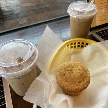Golden Drops Café - Coffee and banana muffin - Coffee & Tea Near Me - Decatur, Georgia Golden Drops Café - Coffee and banana muffin - Coffee & Tea Near Me - Decatur, Georgia