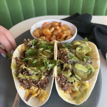 Anthem - Brisket Breakfast Tacos - American Near Me - Austin, Texas Anthem - Brisket Breakfast Tacos - American Near Me - Austin, Texas