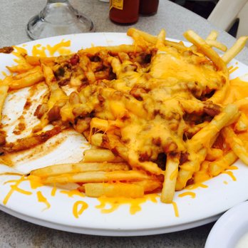 Schooner or Later - Chili cheese fries, minus a couple helpings. Huge order! So delicious! - Sandwiches Near Me - Long Beach, California