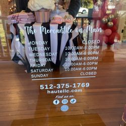 The Mercantile on Main - Hours