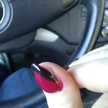 Star Nails - Polish all over fingers... uneven, misshapen, and bad tips... and I got ovals when I asked for stilettos.... - Nail Salons Near Me - Red Bluff, California