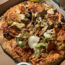 Papa Johns Pizza - Small pizza...standard for Papa Johns but I ordered extra peppers but only received 2.