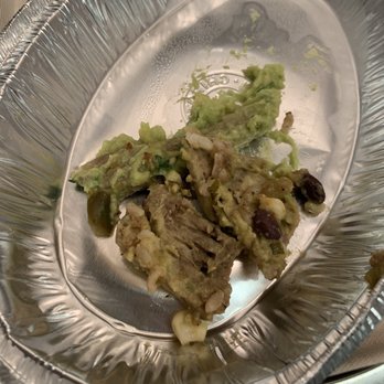 Chipotle Mexican Grill - What I'm hoping is just brown avocado rind in my guacamole - Mexican Near Me - Olympia, Washington