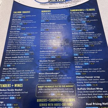 The Moon Saloon - Main menu - Sports Bars Near Me - Peoria, Arizona The Moon Saloon - Main menu - Sports Bars Near Me - Peoria, Arizona