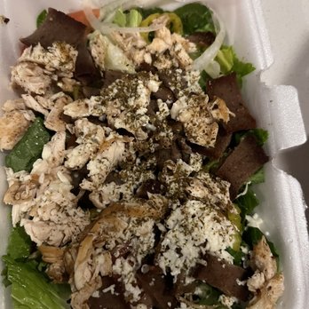 The Loaded Gyro - Greek salad with chicken - Fast Food Near Me - Cincinnati, Ohio The Loaded Gyro - Greek salad with chicken - Fast Food Near Me - Cincinnati, Ohio