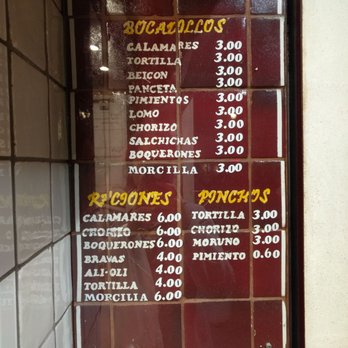 La Campana - Menu - Tapas Bars Near Me - Madrid, M