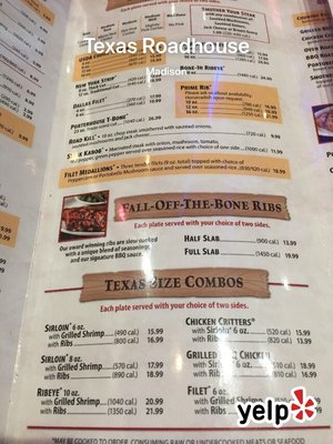 Menu photo 6 Texas Roadhouse Madison, WI