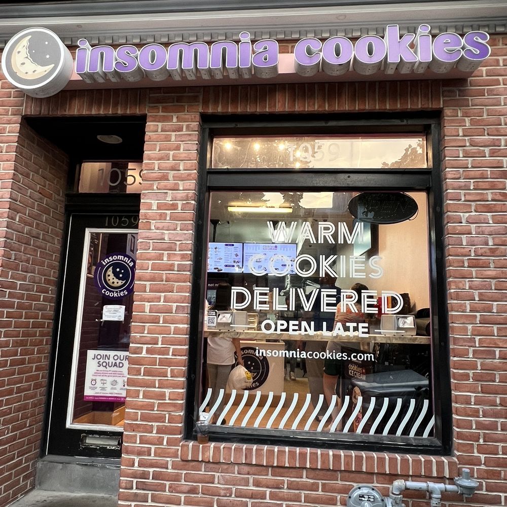 Insomnia Cookies - the front of the store - Desserts Near Me - Baltimore, Maryland