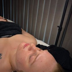 Beautiful Client receiving a classic facial