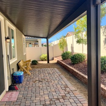 Palatial Patio Covers - My patio, not much room but came out great! Now we can sit outside In the rain - Patio Coverings Near Me Palatial Patio Covers - My patio, not much room but came out great! Now we can sit outside In the rain - Patio Coverings Near Me