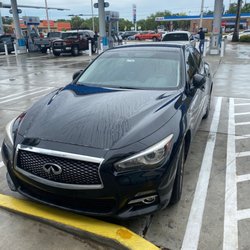 Chevron Stations - Soap residue is still on the car