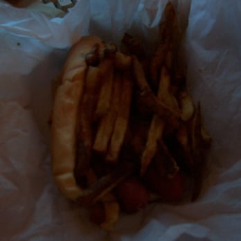 35th Street Red Hots - "Double Dog with Fries" - Food Stands Near Me - Chicago, Illinois 35th Street Red Hots - "Double Dog with Fries" - Food Stands Near Me - Chicago, Illinois