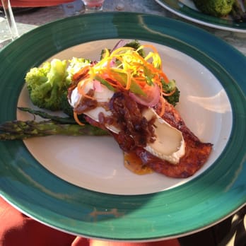 Emory's On Silver Lake - Northwest salmon with caramel glaze and steamed veggies. - Steakhouses Near Me - Everett, Washington