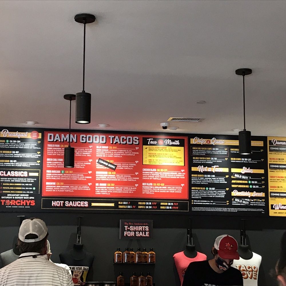 Torchy's Tacos - Hard to read menu board - Tacos Near Me - Boulder, Colorado Torchy's Tacos - Hard to read menu board - Tacos Near Me - Boulder, Colorado