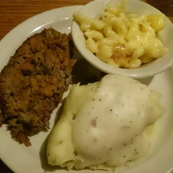 Cracker Barrel Old Country Store - Lunch portion meatloaf with 2 sides for $5.99! What a deal! - Southern Near Me - Pigeon Forge, Tennessee Cracker Barrel Old Country Store - Lunch portion meatloaf with 2 sides for $5.99! What a deal! - Southern Near Me - Pigeon Forge, Tennessee