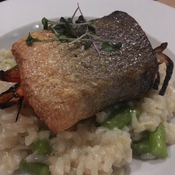 Bodega 124th Street - Mediterranean Sea Bass - grilled asparagus & lemon risotto - Tapas/Small Plates Near Me - Edmonton, Alberta