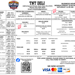 TNT Deli - New updated menu!