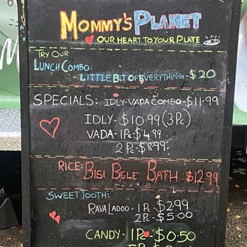 Mommy's Planet - Specials Menu - Indian Near Me - Vancouver, British Columbia