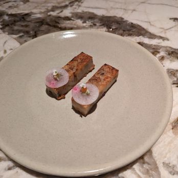 Mister Jiu's - Tasting menu appetizer bonus - turnip cake with sausage inside - Chinese Near Me - San Francisco, California Mister Jiu's - Tasting menu appetizer bonus - turnip cake with sausage inside - Chinese Near Me - San Francisco, California