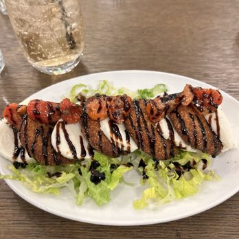 Kinsmith - Fried green tomato caprese salad...so unique, southern, and tasty! - Southern Near Me - Montgomery, Alabama Kinsmith - Fried green tomato caprese salad...so unique, southern, and tasty! - Southern Near Me - Montgomery, Alabama