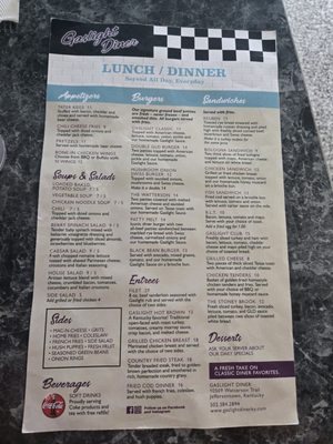Menu photo 2 Gaslight Diner Louisville, KY Menu photo 2 Gaslight Diner Louisville, KY