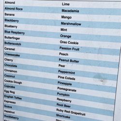 Hal's Hamburgers - Shake and drink flavors