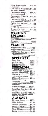 Menu photo 3 Taqueria Mexico Isleton, CA
