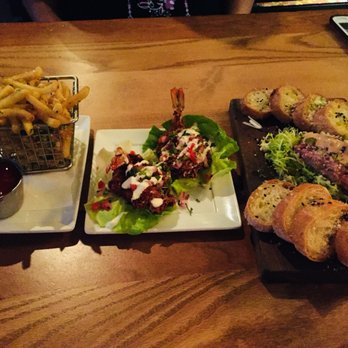Union Hall - From left to right: truffle fries, Dorito Shrimp (2), Big Mack Attack Beef Big Mack Beef Tartare. Truffle fries and shrimp were great. - Gastropubs Near Me - Hoboken, New Jersey Union Hall - From left to right: truffle fries, Dorito Shrimp (2), Big Mack Attack Beef Big Mack Beef Tartare. Truffle fries and shrimp were great. - Gastropubs Near Me - Hoboken, New Jersey