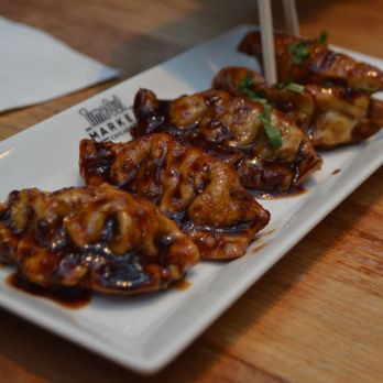 Time Out Market Chicago - Caramelized chicken ginger dumplings - Food Court Near Me - Chicago, Illinois Time Out Market Chicago - Caramelized chicken ginger dumplings - Food Court Near Me - Chicago, Illinois