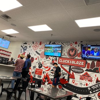 Cluck & Blaze - Inside the restaurant - Chicken Shop Near Me - Long Beach, California Cluck & Blaze - Inside the restaurant - Chicken Shop Near Me - Long Beach, California