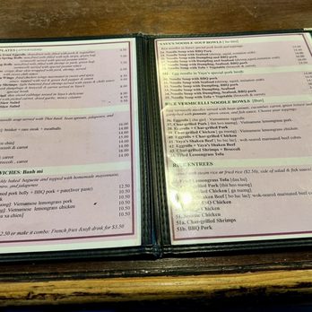 Yaya Cafe - the menu of the restaurant - Vietnamese Near Me - Austin, Texas Yaya Cafe - the menu of the restaurant - Vietnamese Near Me - Austin, Texas