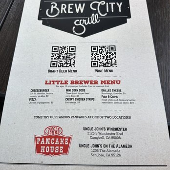 Brew City Grill - Menu - Burgers Near Me - Campbell, California