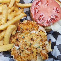 Sandies at The Gullah Jazz Cafe - Shrimpburger