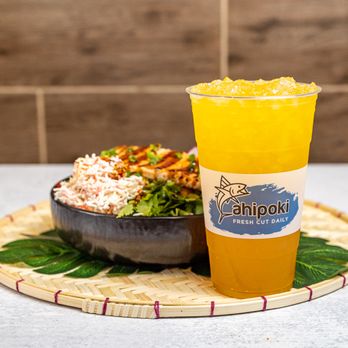 Ahipoki - a drink and a bowl of food - Poke Near Me - Elk Grove, California Ahipoki - a drink and a bowl of food - Poke Near Me - Elk Grove, California