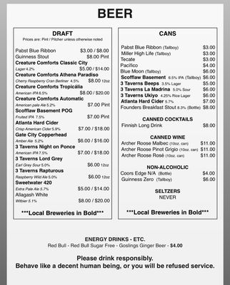 Menu photo 2 The Local Atlanta, GA Menu photo 2 The Local Atlanta, GA