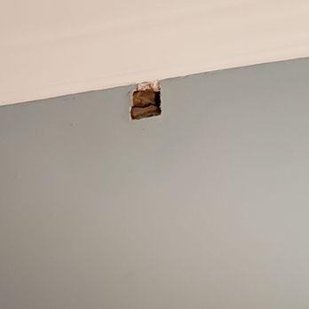 RG Painting Company - Hole in wall where his helper broke hardware that held up curtain rod. - Painters Near Me RG Painting Company - Hole in wall where his helper broke hardware that held up curtain rod. - Painters Near Me