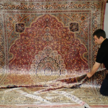 Steam Sweepers - Pictured is a silk Oriental rug that has been hand washed. The rug is now dry and ready to go home. - Carpet Cleaning Near Me - Bellingham, Washington Steam Sweepers - Pictured is a silk Oriental rug that has been hand washed. The rug is now dry and ready to go home. - Carpet Cleaning Near Me - Bellingham, Washington
