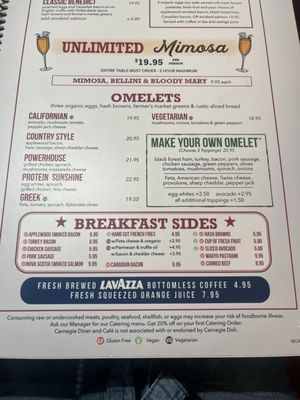 Menu photo 1 Carnegie Diner & Cafe Secaucus, NJ Menu photo 1 Carnegie Diner & Cafe Secaucus, NJ